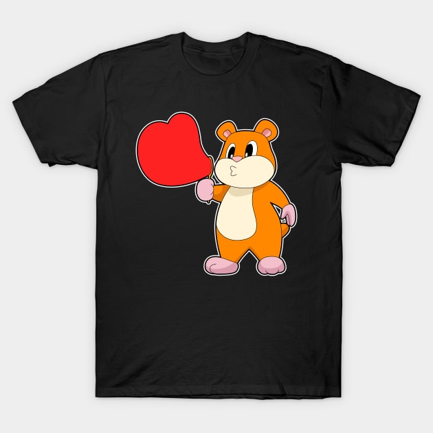 Hamster Heart Soap bubbles T-Shirt by Markus Schnabel